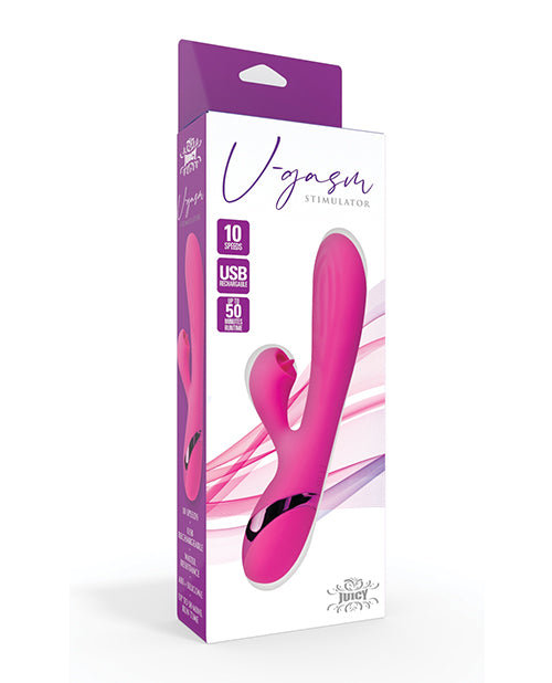 Cousins Group Juicy V-Gasm Stimulator, Pink, 10-Speed Rechargeable