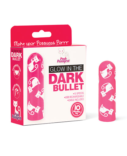 Cousins Group Pink Pussycat Glow in the Dark Bullet Massager, Pink
