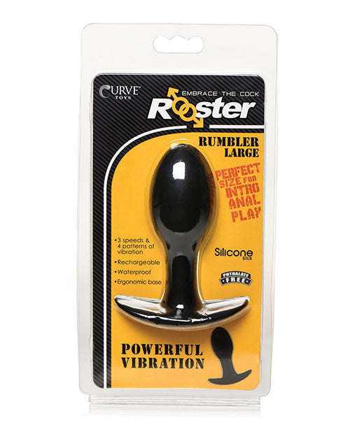 Curve Toys Rooster Rumbler Large Vibrating Anal Plug - USB Rechargeable
