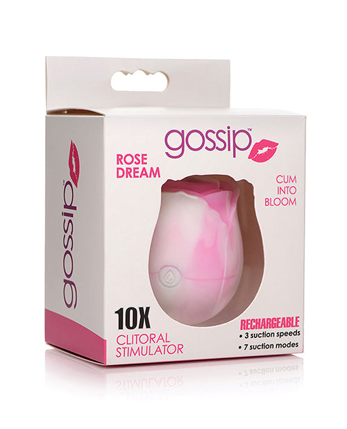 Curve Toys Gossip Cum Into Bloom Clitoral Vibrator, Rose Dream Swirl