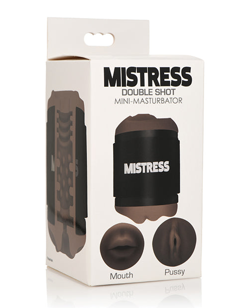 Curve CN-07-0586-11 Mistress Double Shot Mini Masturbator, Brown TPE