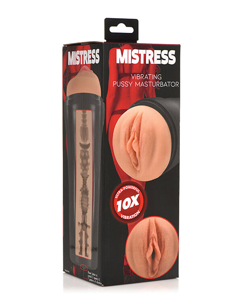 Curve Toys Mistress Vibrating Pussy Masturbator, Tan, IPX5