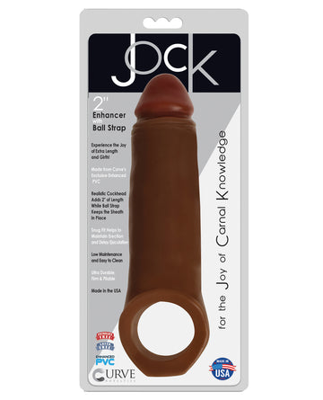 Curve Jock Enhancer 2" Extender w/Ball Strap – Chocolate