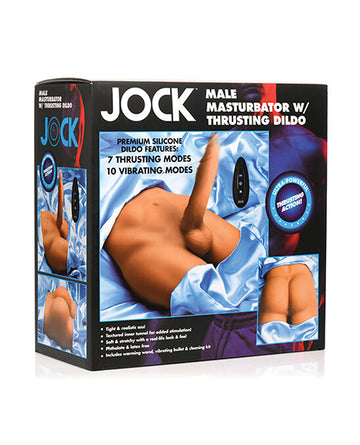 Curve Jock Male Masturbator with Thrusting, Warming Dildo