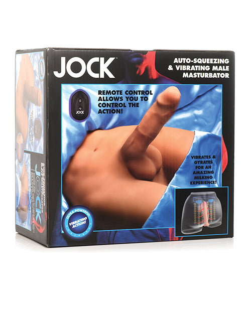 Curve Toys Jock Vibrating & Squeezing Male Masturbator with Poseable Dildo