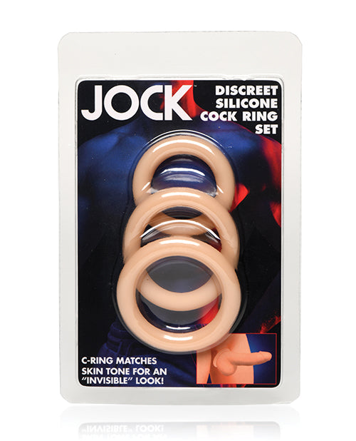Curve Toys Jock Silicone Cock Ring Set, 3-Piece, Phthalate-Free