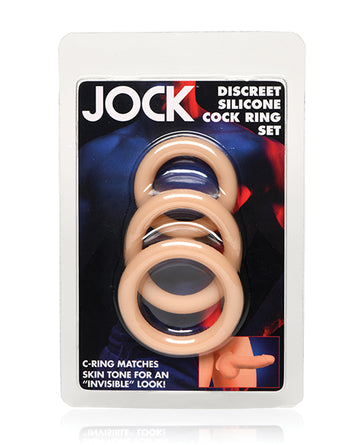 Curve Toys Jock Silicone Cock Ring Set, 3-Piece, Phthalate-Free
