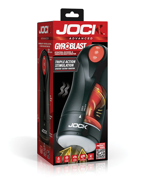Curve Toys Jock Gyroblast Masturbator, Multi-Mode Gyrating, Sucking & Vibrating