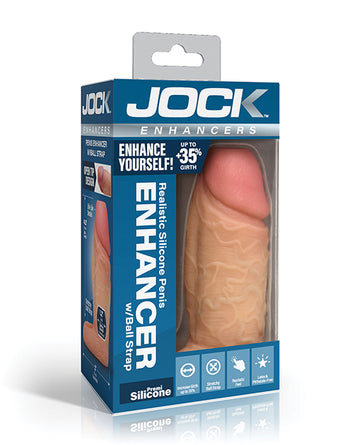 Curve CN1021-Light Jock Silicone Penis Extension Sleeve, Realistic Veins