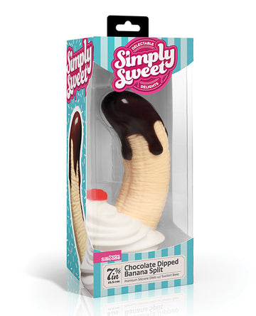 Curve CN1027 Chocolate Banana Split Dildo, Silicone, Suction Base