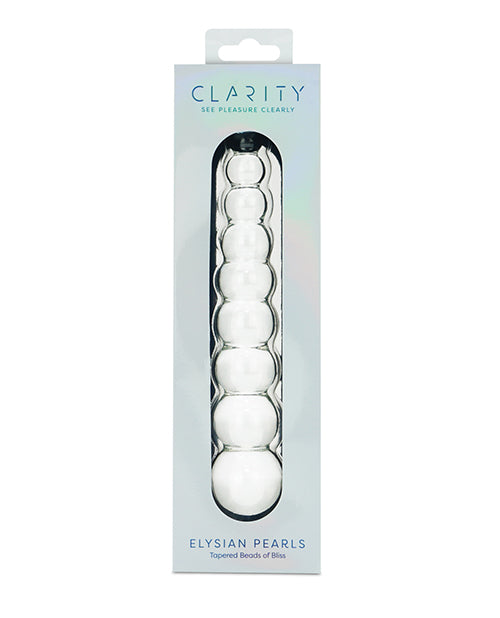 Creative Conceptions CLA-14 Elysian Pearls Glass Dildo, 6.7-Inch, Clear