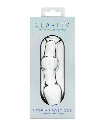 Creative Conceptions CLA-20 Clarity Glass Dildo, 5.2 Inch Beaded