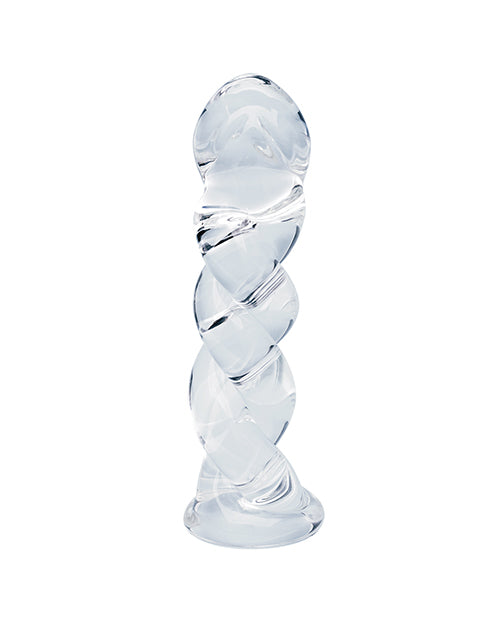 Creative Conceptions Clarity Seraphic Braid Glass Dildo, Clear