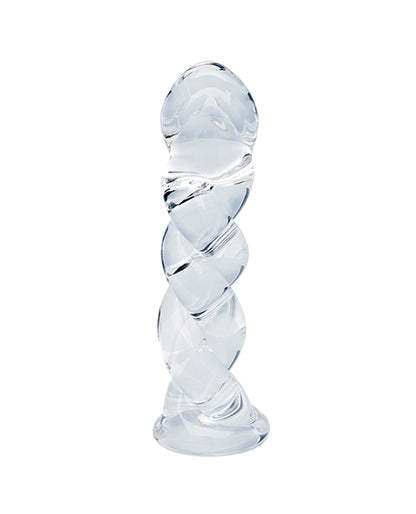 Creative Conceptions Clarity Seraphic Braid Glass Dildo, Clear