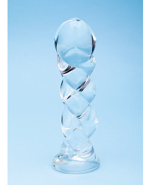 Creative Conceptions Clarity Seraphic Braid Glass Dildo, Clear