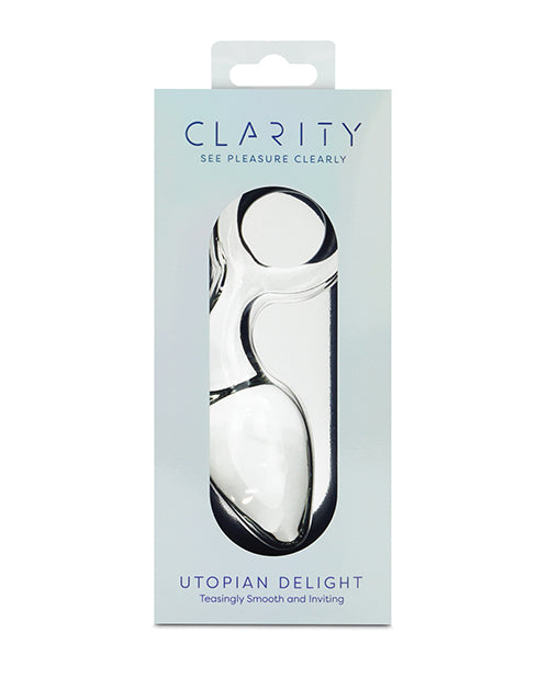 Creative Conceptions CLA-28 Clarity Glass Butt Plug, 3.5-Inch Clear