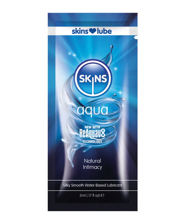 Creative Conceptions SKLUBAQ5ML Skins Aqua Water-Based Lube, 5ml, FDA Approved