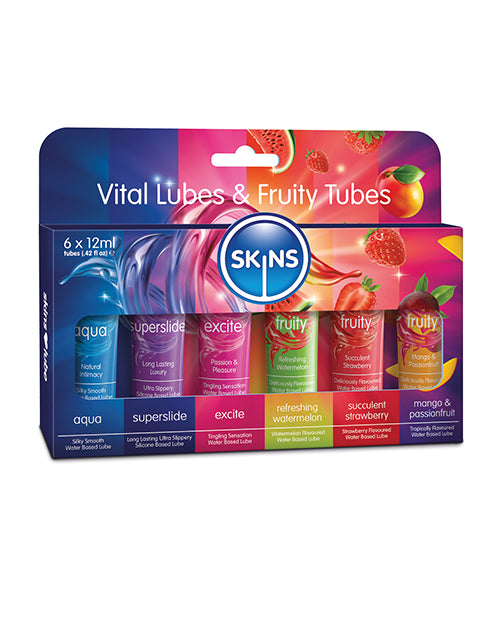 Creative Conceptions Skins Vital Lubes & Fruity Tubes, 12ml Pack of 6