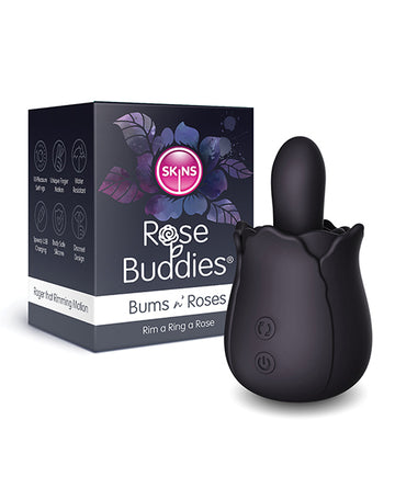 Creative Conceptions SKRBBR Bums n' Roses, Black Silicone Vibrator
