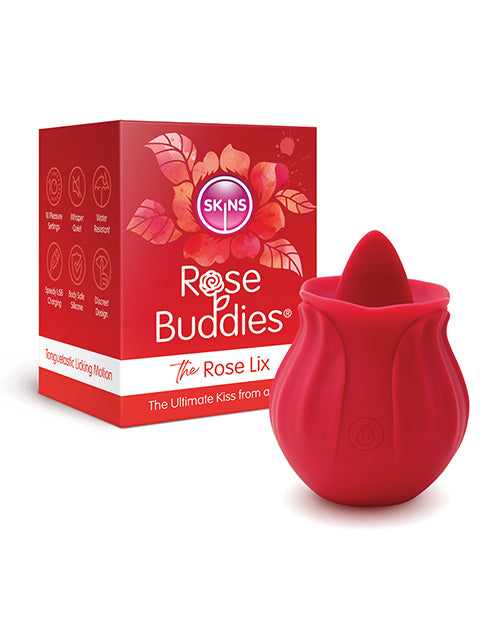 Creative Conceptions SKRBRL Rose Lix, Red Silicone Vibrator