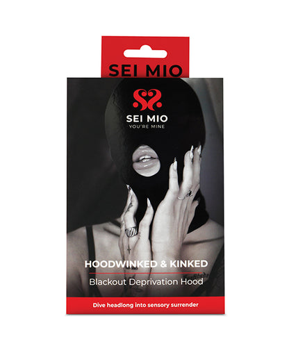 Creative Conceptions Sei Mio Hoodwinked & Kinked Deprivation Hood with Blackout Panel, SM-053