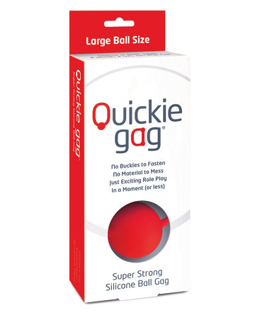 Creative Conceptions USQBAGRL Quickie Ball Gag Large, Red Silicone