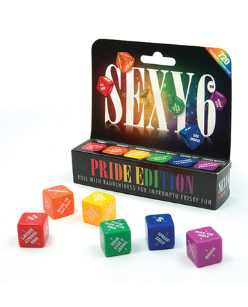 Creative Conceptions USS6P Sexy 6 Dice Game Pride Edition, Spanish