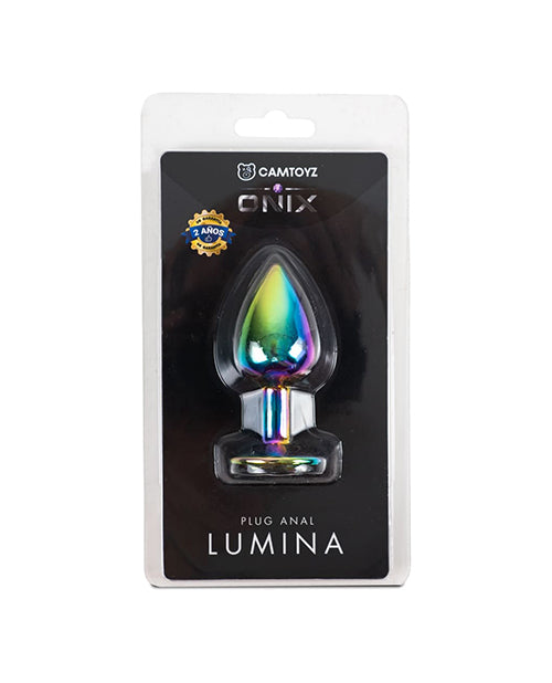 Camtoyz CT-JAN-084-LUMINA-TOR-S Lumina Anal Plug - Iridescent Stainless Steel