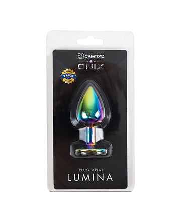 Camtoyz CT-JAN-084-LUMINA-TOR-S Lumina Anal Plug - Iridescent Stainless Steel