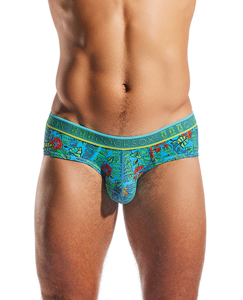 Cocksox CX76N TIKI LG Contour Pouch Sports Brief, Multi-Color