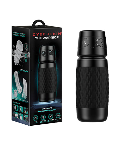 Cyberskin The Warrior USB Rechargeable Sucking & Vibrating Masturbator, Black