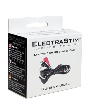 ElectraStim 90-Degree Stimulator Cable, 1.2m for Enhanced Comfort