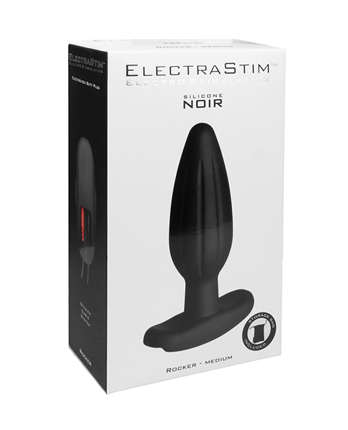 Electrastim EM3106 Silicone Noir Rocker Butt Plug, Medium