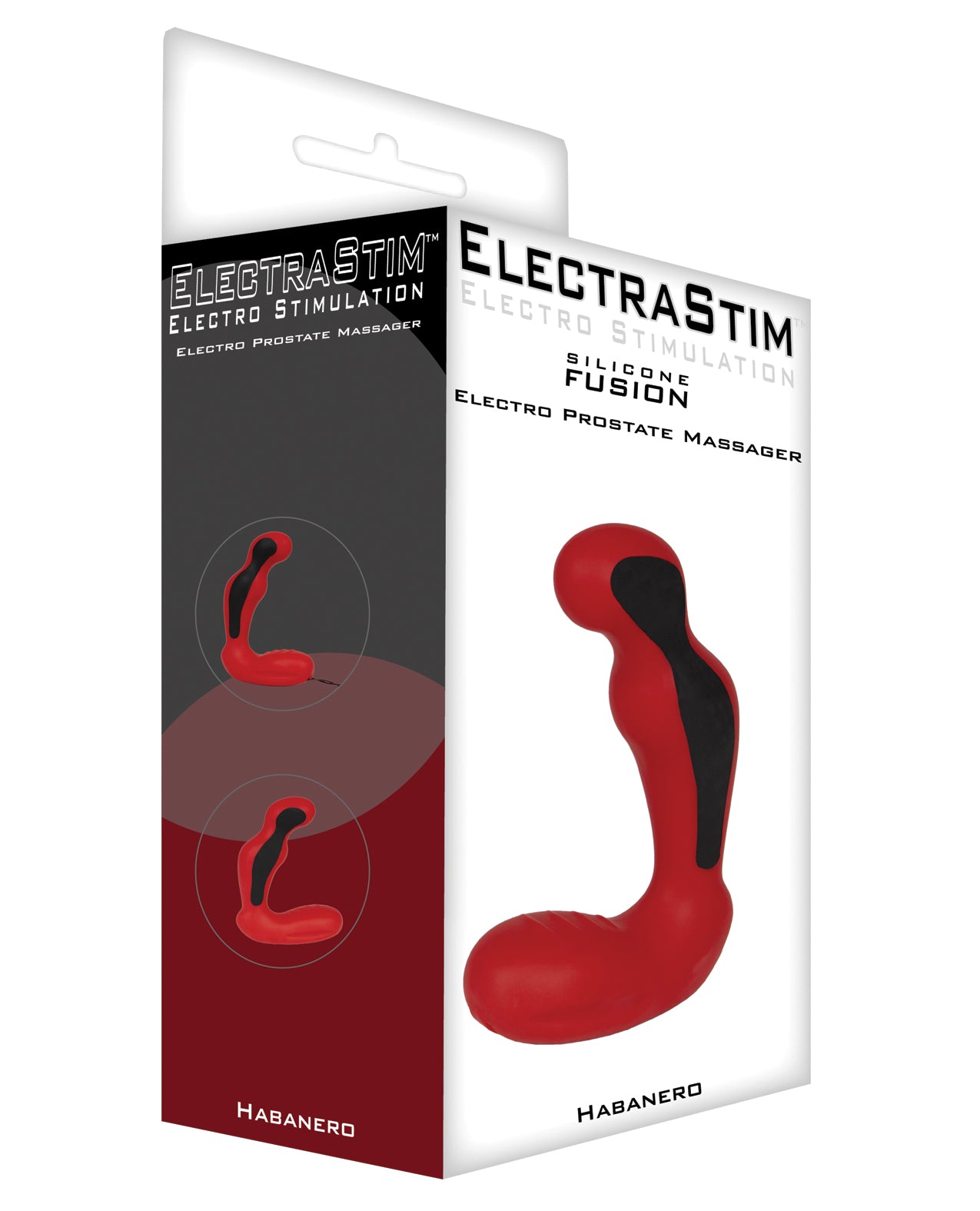 Electrastim EM3133 Habanero Prostate Massager, Silicone, Vibrating, Red/Black