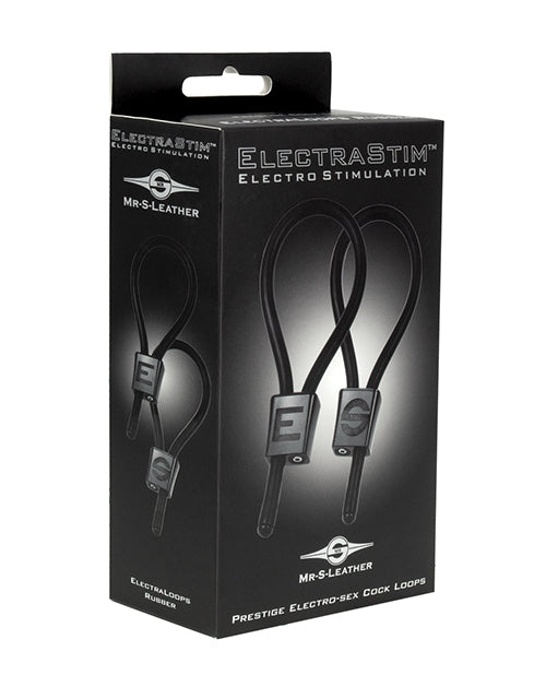 Electrastim EM3912 ElectraLoops Cock Rings, Black, 6.5mm, 2-Pack