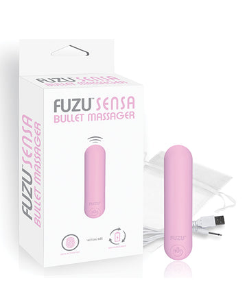 Deeva Fuzu Sensa Rechargeable Bullet Massager, 10 Patterns, Pastel Pink