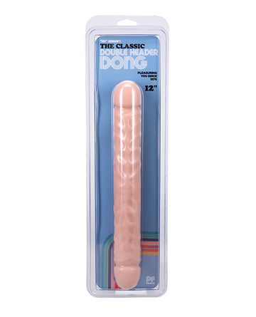 Doc Johnson 0212-01-CD Jr. Double Header Dong, 12 Inch, White, Veined PVC