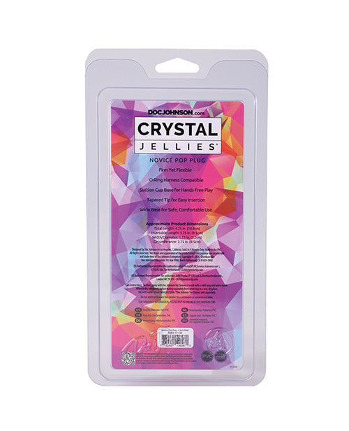 Doc Johnson Crystal Jellies Novice 4 in. Suction-Cup Accessory - Pink