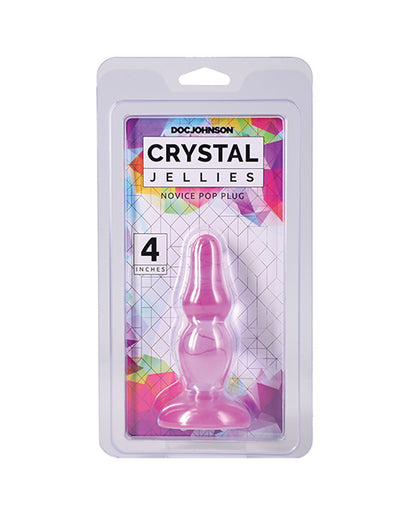 Doc Johnson Crystal Jellies Novice 4 in. Suction-Cup Accessory - Purple