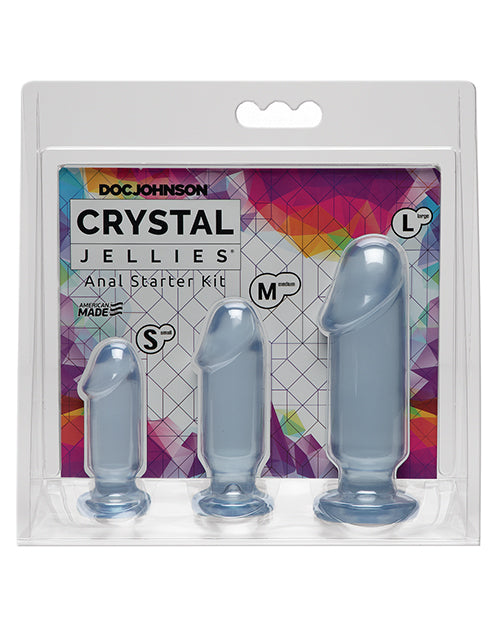 Doc Johnson 0283-21-CD Crystal Jellies Anal Starter Kit, Clear PVC