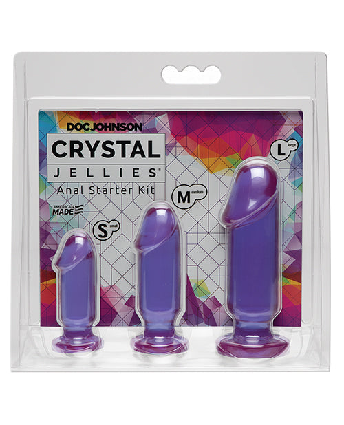 Doc Johnson 0283-22-CD Crystal Jellies Anal Starter Kit, Purple