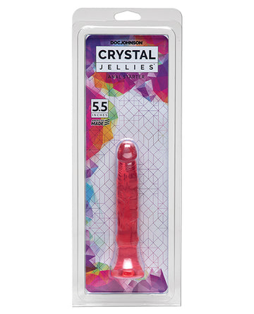 Doc Johnson Crystal Jellies 5.5" Anal Starter, Pink – Body-Safe PVC, Made in USA