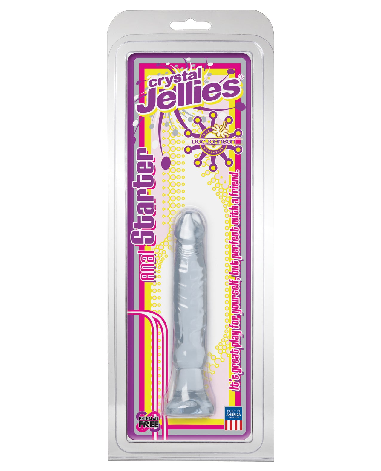 Doc Johnson Crystal Jellies Anal Starter, 5.5" Insertable Length – Made in USA