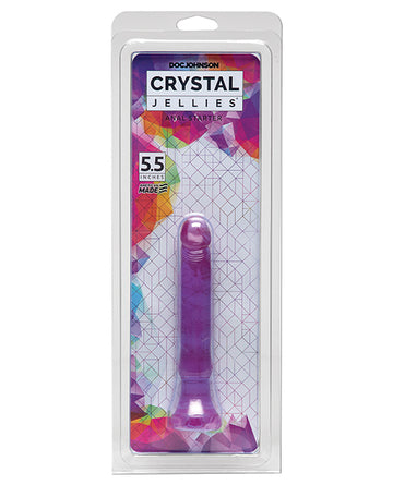 Doc Johnson 0284-03-CD Crystal Jellies 5.5" Anal Starter, Purple Veined