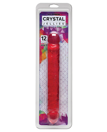 Doc Johnson 0287-01-CD Crystal Jellies 12" Jr. Double Dong, Pink PVC