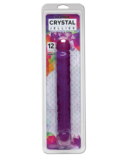 Doc Johnson 0287-05-CD Crystal Jellies Jr. Double Dong, 12 Inch, Purple