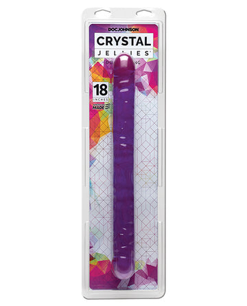 Doc Johnson 0287-06-CD Crystal Jellies 18" Double Dong, Purple