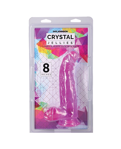 Doc Johnson Crystal Jellies Curved Adult Toy, 8 in., Purple