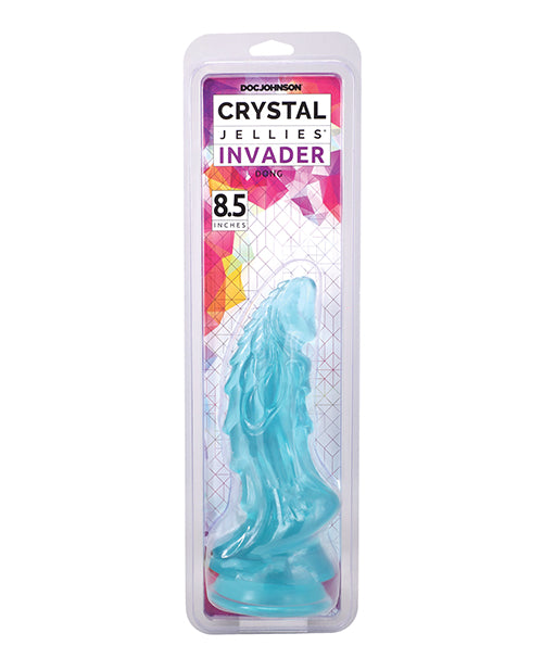 Doc Johnson 0288-93-CD Crystal Jellies Invader, Teal, Phthalate-Free, PVC
