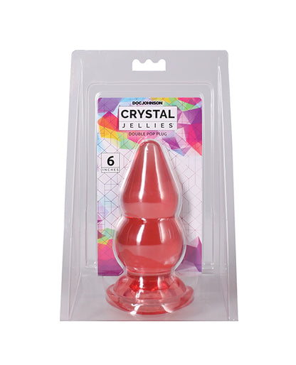 Doc Johnson Crystal Jellies Double Pop Adult Toy, 6 in., Pink